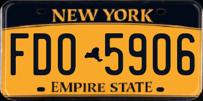 NY license plate FDO5906
