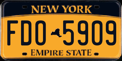 NY license plate FDO5909