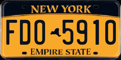 NY license plate FDO5910