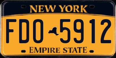 NY license plate FDO5912