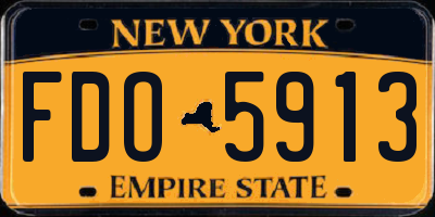NY license plate FDO5913
