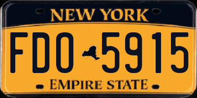 NY license plate FDO5915