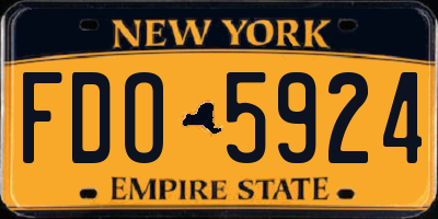 NY license plate FDO5924