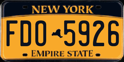 NY license plate FDO5926