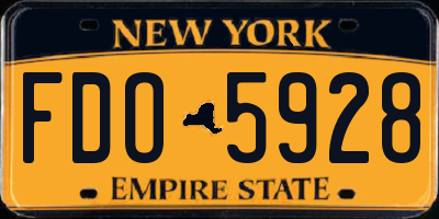 NY license plate FDO5928