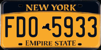 NY license plate FDO5933