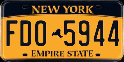 NY license plate FDO5944