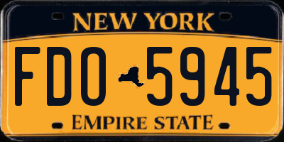 NY license plate FDO5945
