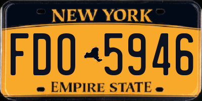 NY license plate FDO5946