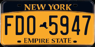 NY license plate FDO5947