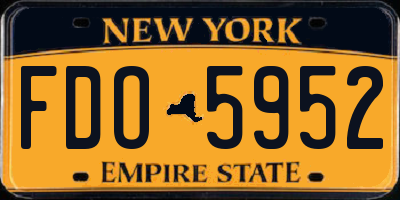 NY license plate FDO5952