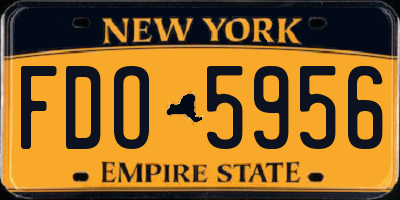 NY license plate FDO5956