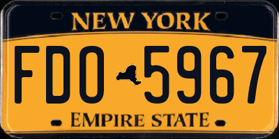 NY license plate FDO5967
