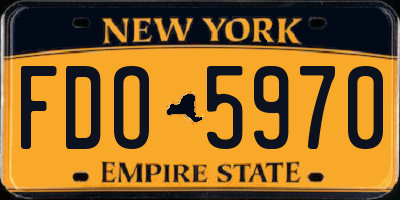 NY license plate FDO5970