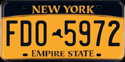 NY license plate FDO5972
