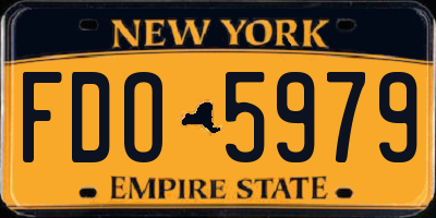 NY license plate FDO5979