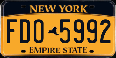NY license plate FDO5992