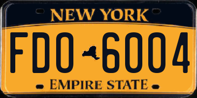NY license plate FDO6004