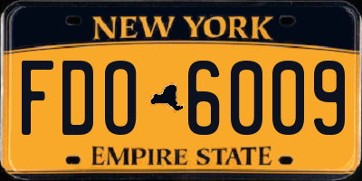 NY license plate FDO6009