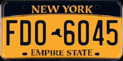 NY license plate FDO6045