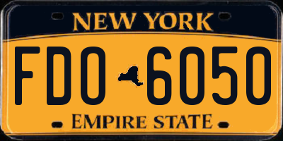 NY license plate FDO6050