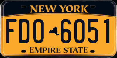 NY license plate FDO6051