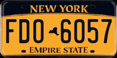 NY license plate FDO6057