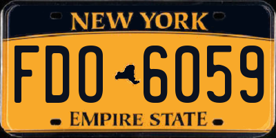 NY license plate FDO6059