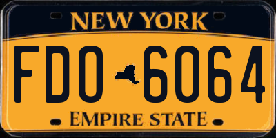 NY license plate FDO6064