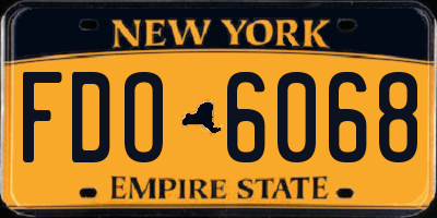 NY license plate FDO6068