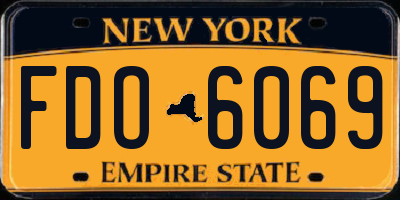 NY license plate FDO6069