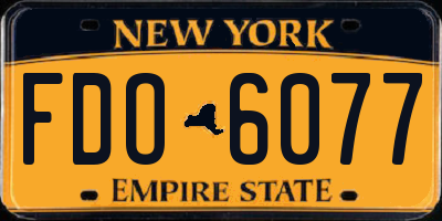 NY license plate FDO6077