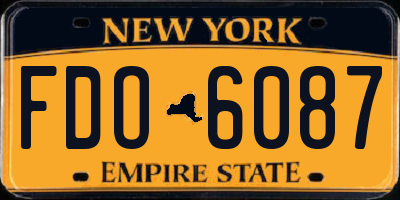 NY license plate FDO6087