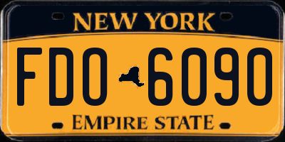 NY license plate FDO6090