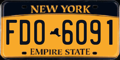 NY license plate FDO6091