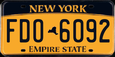 NY license plate FDO6092