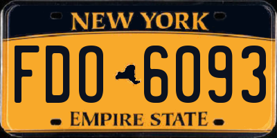 NY license plate FDO6093