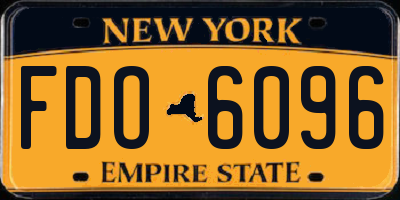 NY license plate FDO6096