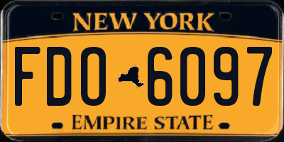 NY license plate FDO6097