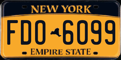 NY license plate FDO6099