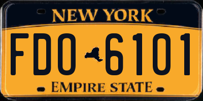 NY license plate FDO6101