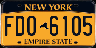 NY license plate FDO6105