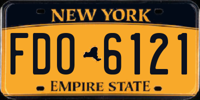 NY license plate FDO6121
