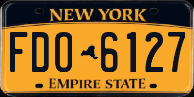 NY license plate FDO6127