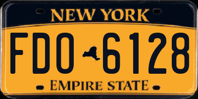 NY license plate FDO6128