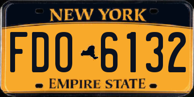 NY license plate FDO6132