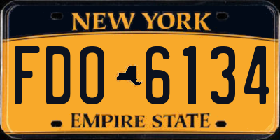 NY license plate FDO6134