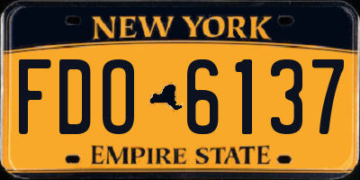 NY license plate FDO6137