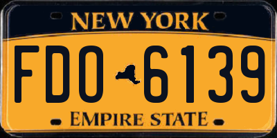 NY license plate FDO6139