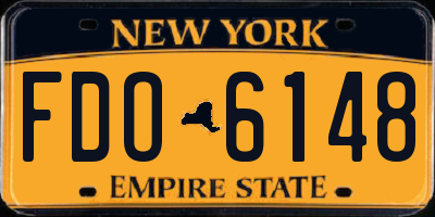 NY license plate FDO6148